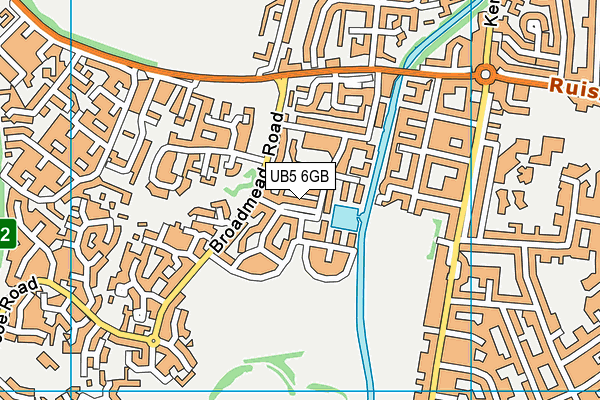 UB5 6GB map - OS VectorMap District (Ordnance Survey)