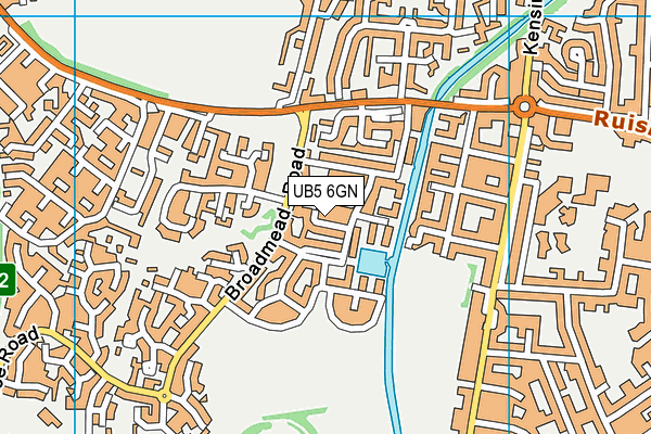 UB5 6GN map - OS VectorMap District (Ordnance Survey)