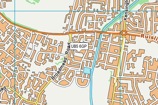 UB5 6GP map - OS VectorMap District (Ordnance Survey)
