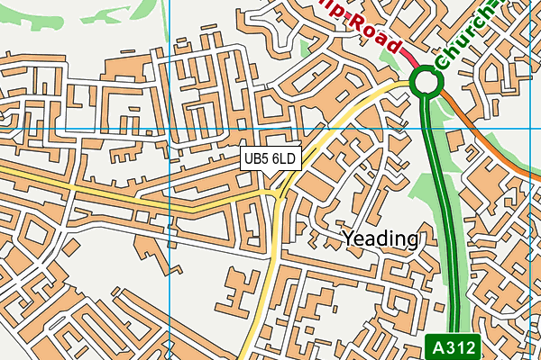 UB5 6LD map - OS VectorMap District (Ordnance Survey)