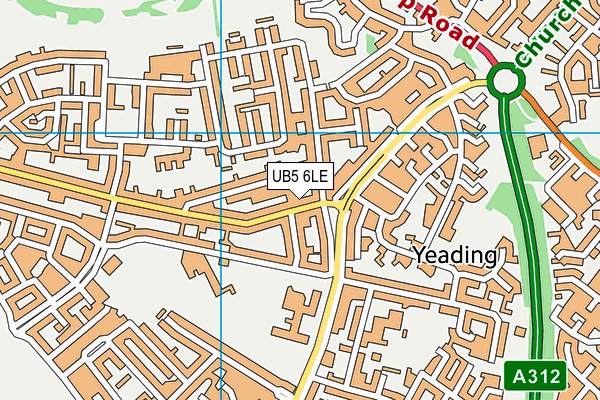 UB5 6LE map - OS VectorMap District (Ordnance Survey)