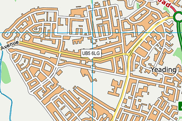 UB5 6LG map - OS VectorMap District (Ordnance Survey)