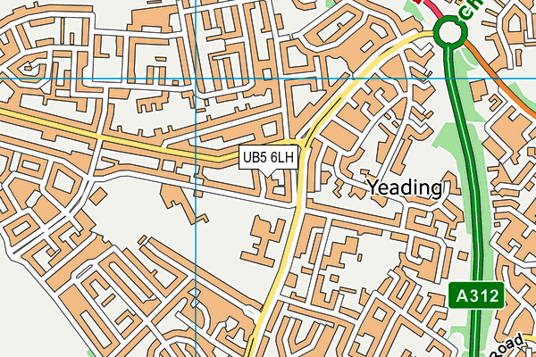 UB5 6LH map - OS VectorMap District (Ordnance Survey)
