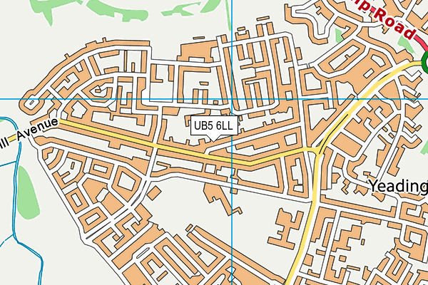 UB5 6LL map - OS VectorMap District (Ordnance Survey)