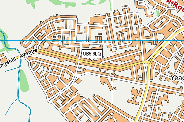 UB5 6LQ map - OS VectorMap District (Ordnance Survey)