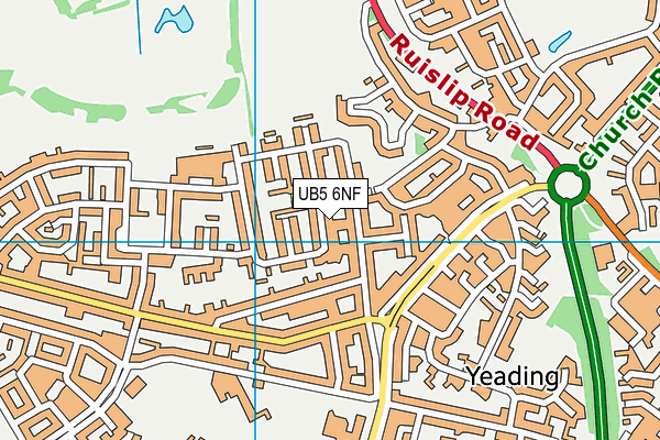 UB5 6NF map - OS VectorMap District (Ordnance Survey)