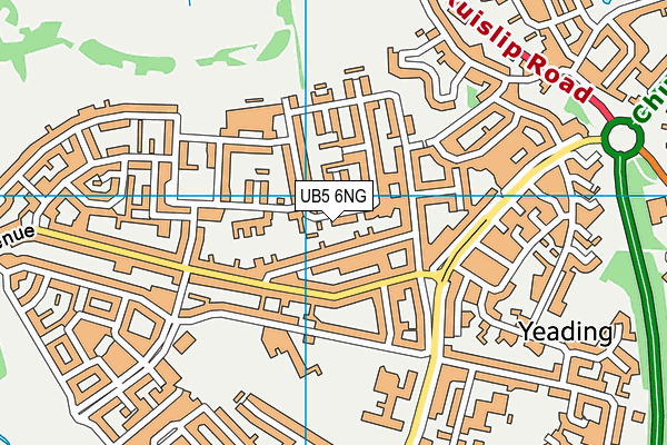 UB5 6NG map - OS VectorMap District (Ordnance Survey)