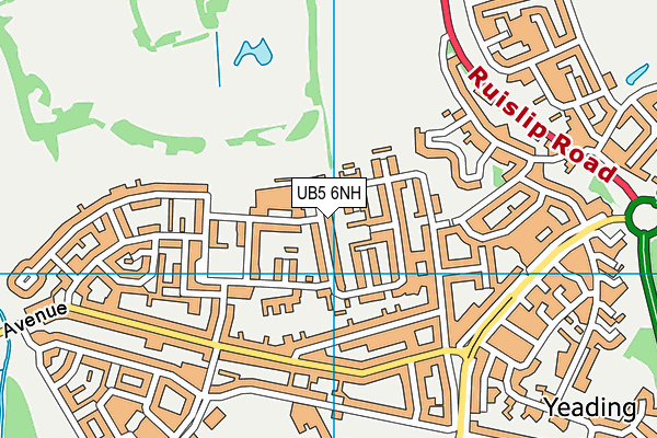 UB5 6NH map - OS VectorMap District (Ordnance Survey)
