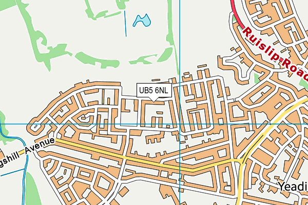 UB5 6NL map - OS VectorMap District (Ordnance Survey)