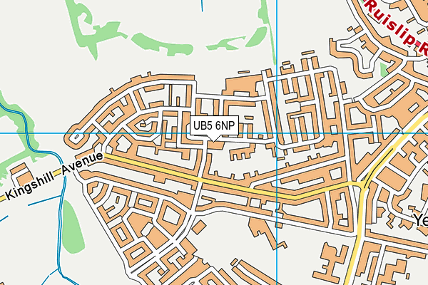 UB5 6NP map - OS VectorMap District (Ordnance Survey)