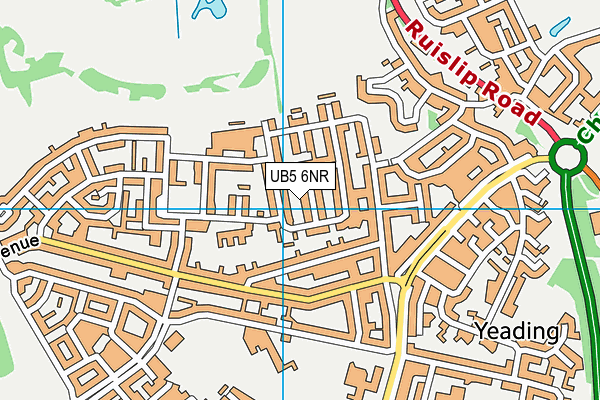 UB5 6NR map - OS VectorMap District (Ordnance Survey)