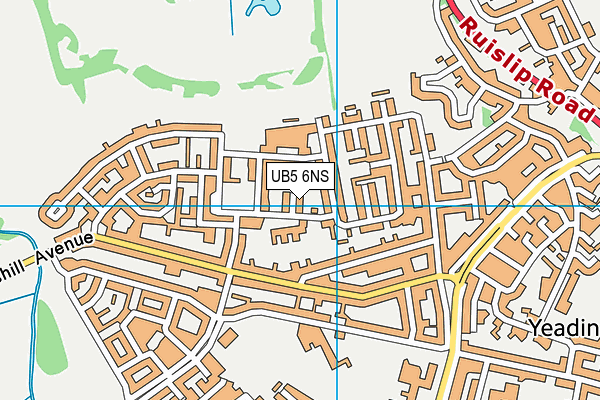 UB5 6NS map - OS VectorMap District (Ordnance Survey)
