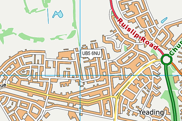 UB5 6NU map - OS VectorMap District (Ordnance Survey)