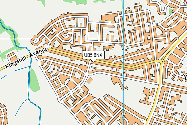 UB5 6NX map - OS VectorMap District (Ordnance Survey)