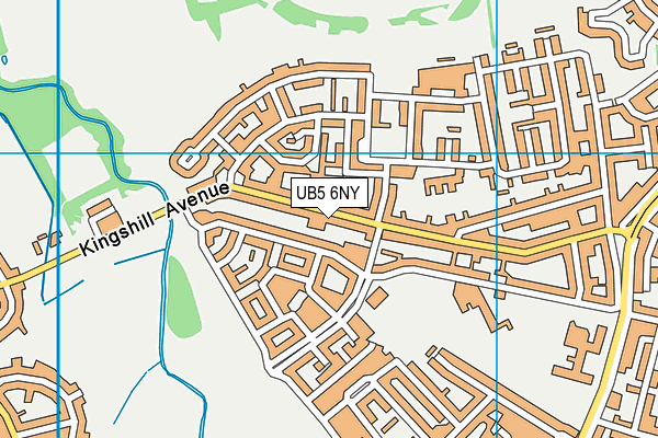UB5 6NY map - OS VectorMap District (Ordnance Survey)