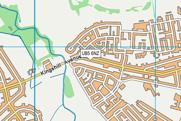 UB5 6NZ map - OS VectorMap District (Ordnance Survey)