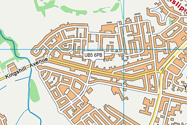 UB5 6PB map - OS VectorMap District (Ordnance Survey)