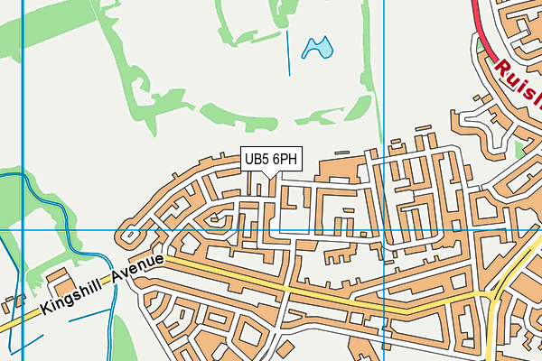 UB5 6PH map - OS VectorMap District (Ordnance Survey)