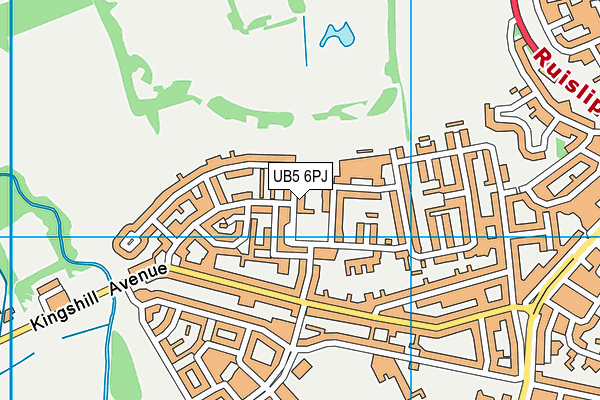 UB5 6PJ map - OS VectorMap District (Ordnance Survey)