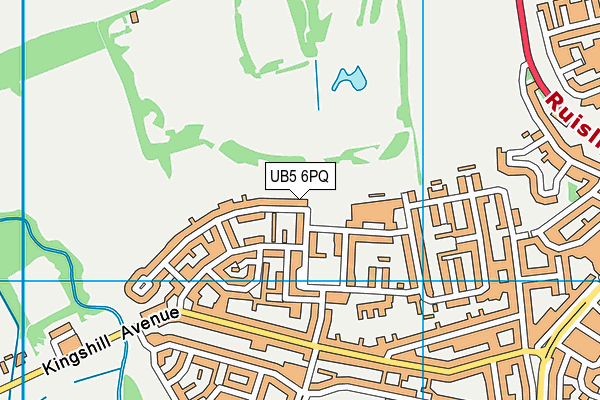 UB5 6PQ map - OS VectorMap District (Ordnance Survey)
