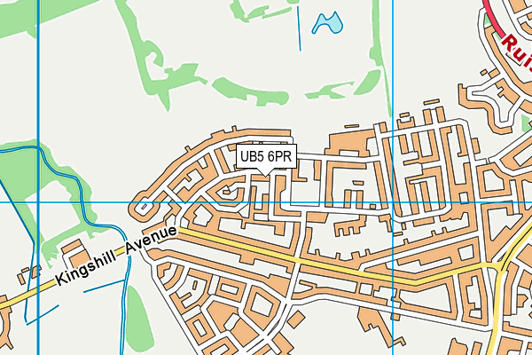 UB5 6PR map - OS VectorMap District (Ordnance Survey)