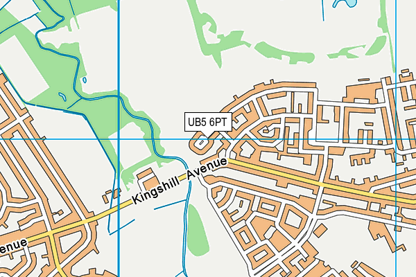 UB5 6PT map - OS VectorMap District (Ordnance Survey)