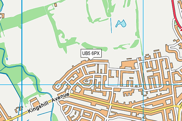 UB5 6PX map - OS VectorMap District (Ordnance Survey)
