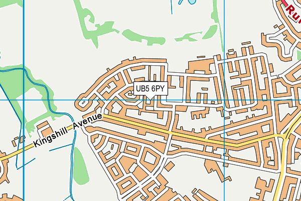 UB5 6PY map - OS VectorMap District (Ordnance Survey)