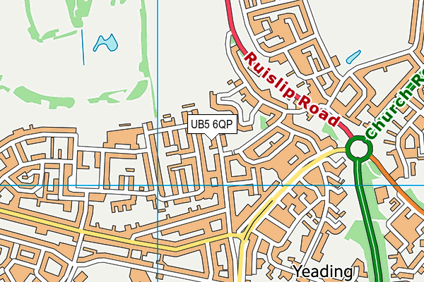 UB5 6QP map - OS VectorMap District (Ordnance Survey)