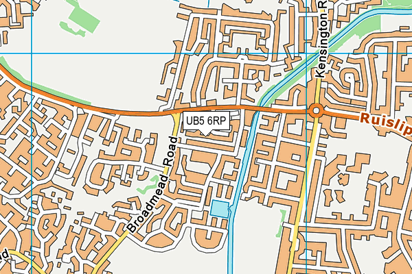 UB5 6RP map - OS VectorMap District (Ordnance Survey)
