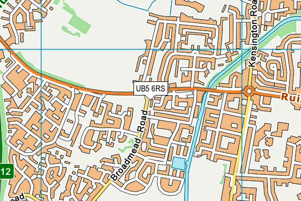 UB5 6RS map - OS VectorMap District (Ordnance Survey)