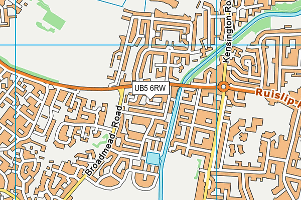 UB5 6RW map - OS VectorMap District (Ordnance Survey)
