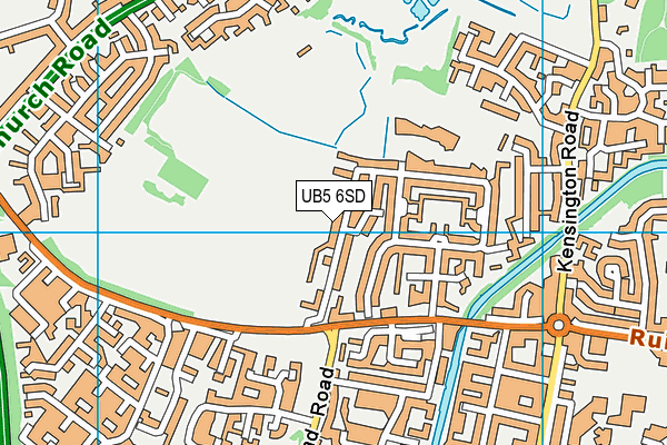 UB5 6SD map - OS VectorMap District (Ordnance Survey)