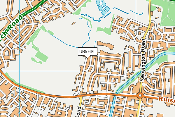 UB5 6SL map - OS VectorMap District (Ordnance Survey)