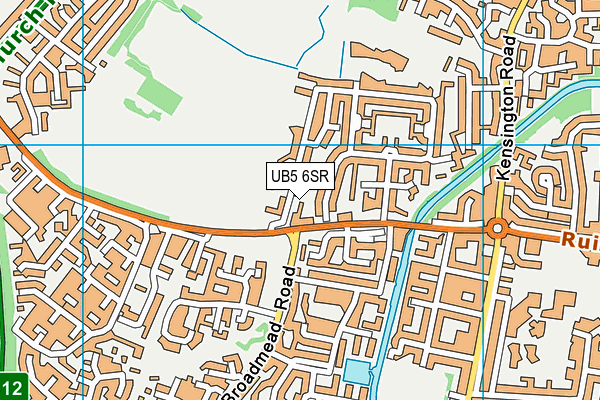 UB5 6SR map - OS VectorMap District (Ordnance Survey)