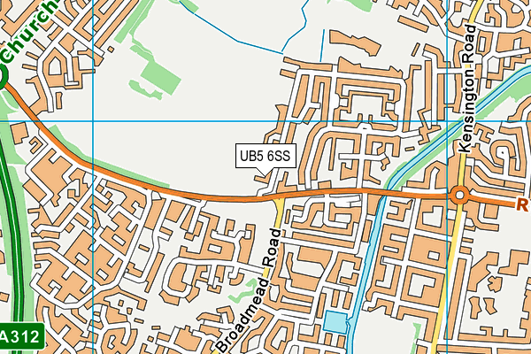 UB5 6SS map - OS VectorMap District (Ordnance Survey)