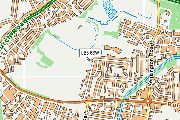 UB5 6SW map - OS VectorMap District (Ordnance Survey)