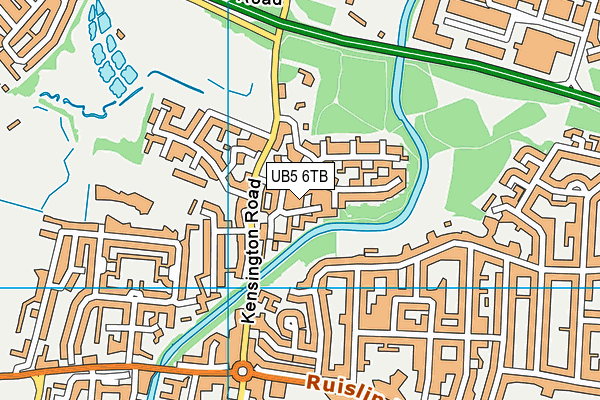 UB5 6TB map - OS VectorMap District (Ordnance Survey)