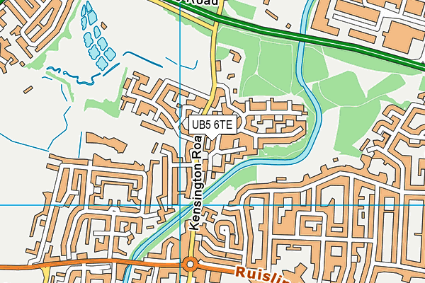 UB5 6TE map - OS VectorMap District (Ordnance Survey)