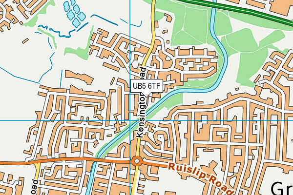 UB5 6TF map - OS VectorMap District (Ordnance Survey)