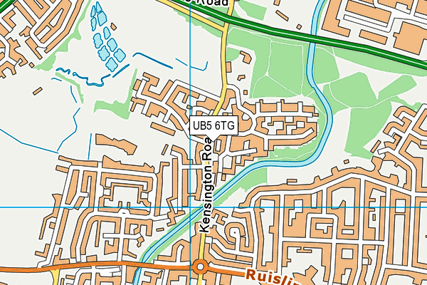 UB5 6TG map - OS VectorMap District (Ordnance Survey)