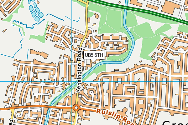 UB5 6TH map - OS VectorMap District (Ordnance Survey)