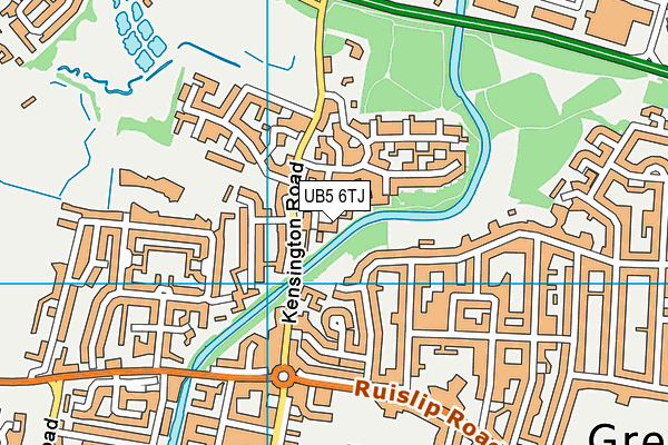 UB5 6TJ map - OS VectorMap District (Ordnance Survey)