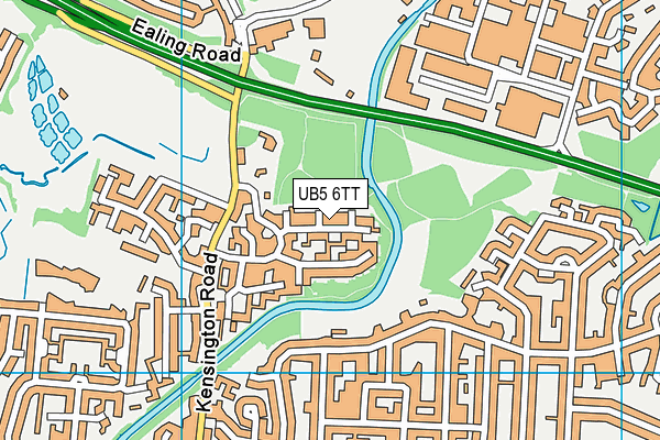 UB5 6TT map - OS VectorMap District (Ordnance Survey)