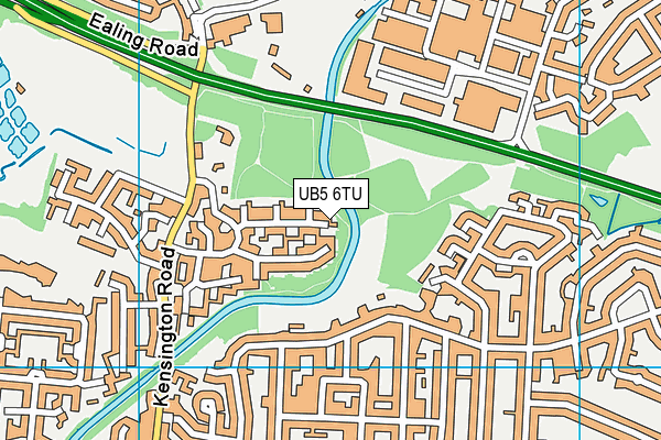 UB5 6TU map - OS VectorMap District (Ordnance Survey)
