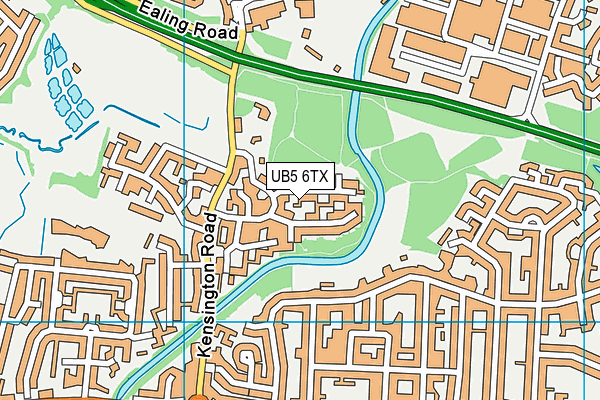 UB5 6TX map - OS VectorMap District (Ordnance Survey)