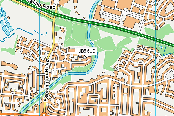 UB5 6UD map - OS VectorMap District (Ordnance Survey)
