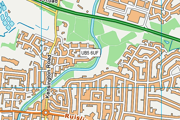 UB5 6UF map - OS VectorMap District (Ordnance Survey)