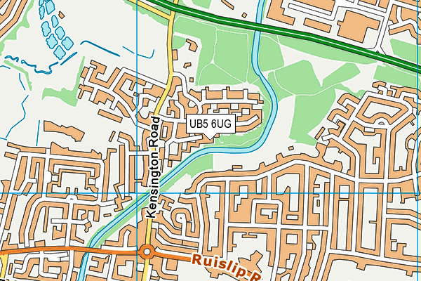 UB5 6UG map - OS VectorMap District (Ordnance Survey)