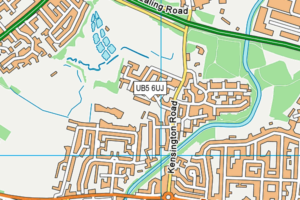 UB5 6UJ map - OS VectorMap District (Ordnance Survey)